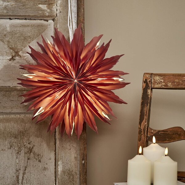Závesná svietiaca hviezda Dis Red 45 cm