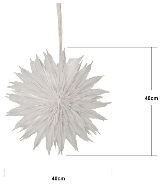 Závesná svietiaca hviezda Dis White 40 cm