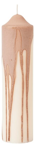 Sviečka Dryp Pillar Beige 20 cm