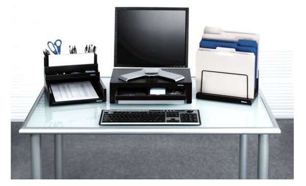 Stojan na monitor Fellowes Designer Suites, čierna