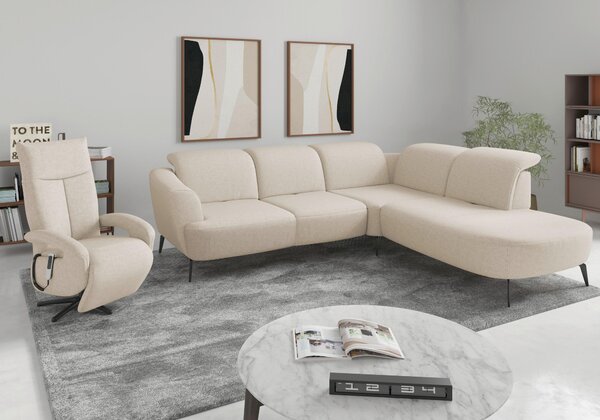 ROHOVÁ SEDAČKA, textil, krémová Sit & More - Sedačky, Online Only
