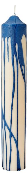 Sviečka Dryp Pillar Deep Blue 30 cm