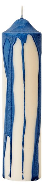 Sviečka Dryp Pillar Deep Blue 20 cm