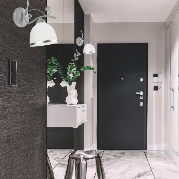 Nástenná lampa RETRO II 1xE27/60W/230V strieborná