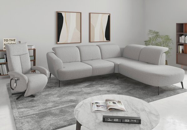 ROHOVÁ SEDAČKA, textil, svetlosivá Sit & More - Sedačky, Online Only