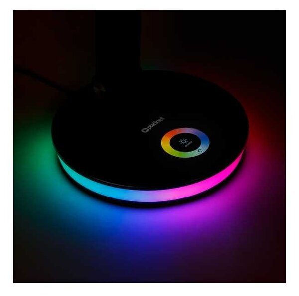 Stolná lampa Platinet 12 W, RGB osvetlenie + USB, čierna