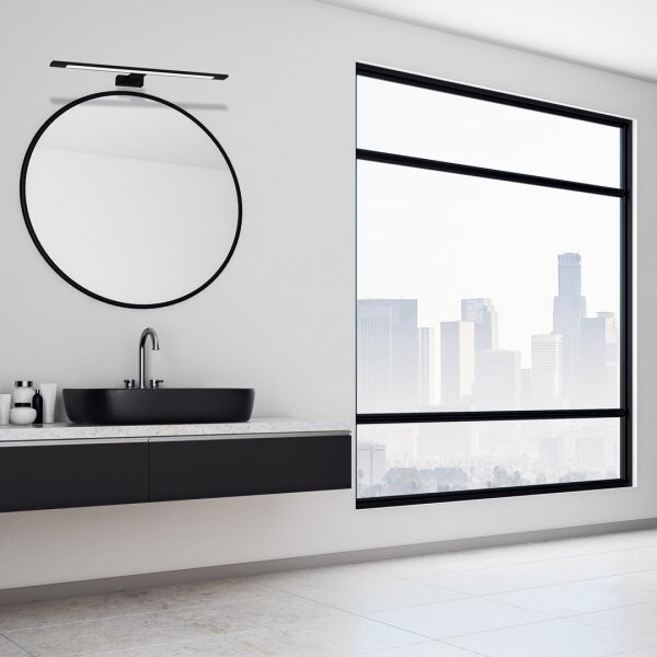 LED osvetlenie zrkadla do kúpeľne SHINE LED/12W/230V 60 cm IP44 čierna