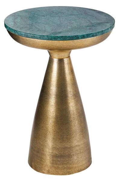 Estila Art-deco príručný stolík Elements okrúhly staro-zlatý 57cm