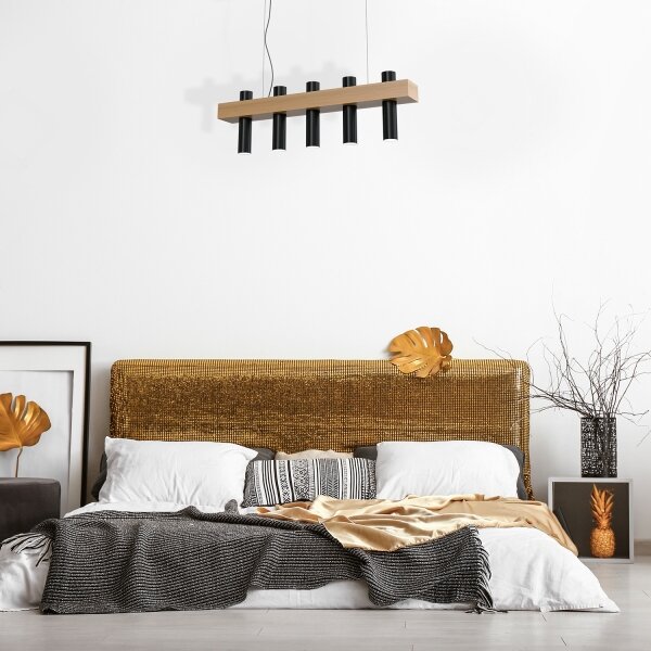 Luster na lanku WEST 5xGU10/25W/230V čierna