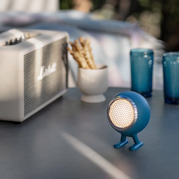Stolové Lampa MR. WATTSON, Norbitt, stmievateľné, Modrá, Obývacia izba, Hliník, Moderný