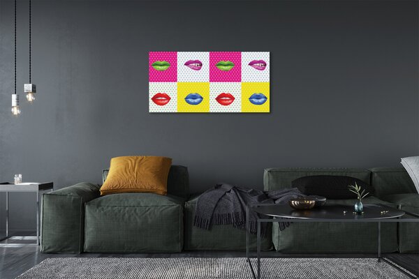 Obraz canvas farebné pery 100x50 cm