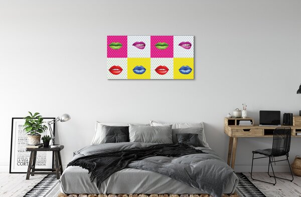 Obraz canvas farebné pery 100x50 cm