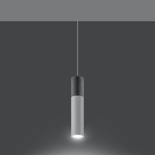 Sollux SL.0647 - Luster na lanku BORGIO 1xGU10/40W/230V betón/kov biela