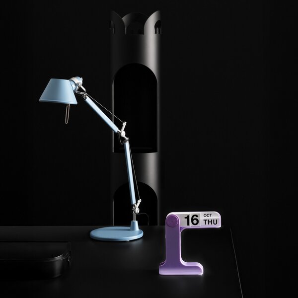 Stolové Lampa Artemide, Tolomeo Micro, Modrá, Pracovňa, Kov, Dizajnový