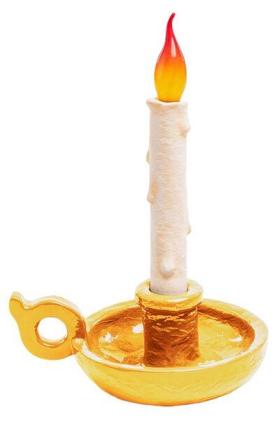 Stolové Lampa SELETTI, Grimm Bugia, stmievateľné, Zlatá / Mosadz, Obývacia izba, Plast, Dizajnový