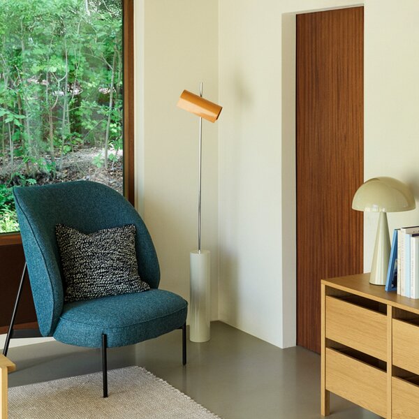 Stojacie Lampa Hübsch, Reflector, stmievateľné, Oranžová, Obývacia izba, Kov, Škandinávsky