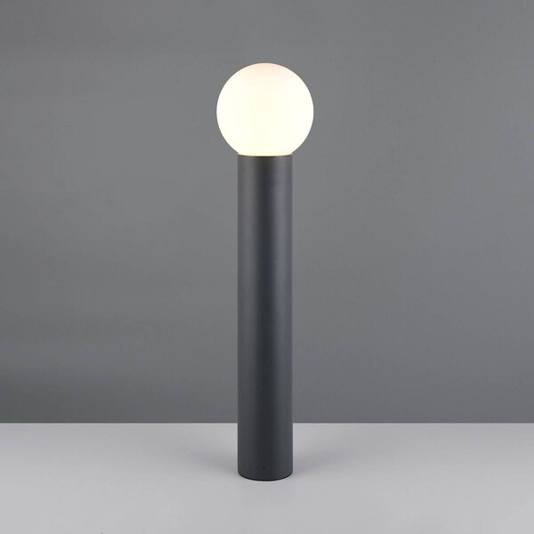 Trio Lighting Chodníkové svetlo Mures, antracitová farba, výška 80 cm, kov, Čierna, Hliník, Moderný, Osvetlenie príjazdovej cesty