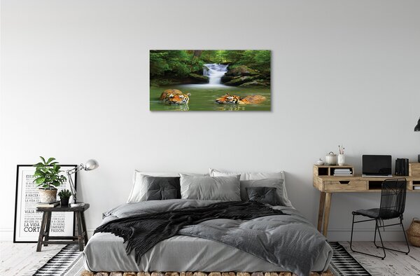 Obraz na plátne vodopád tigre 100x50 cm