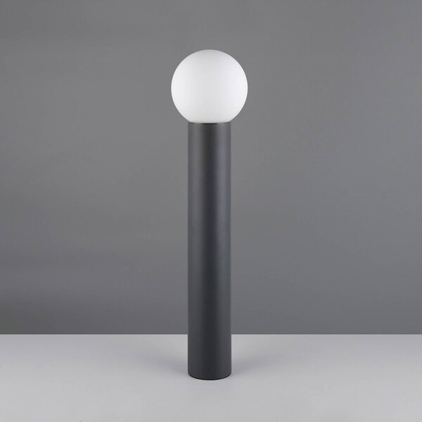 Trio Lighting Chodníkové svetlo Mures, antracitová farba, výška 80 cm, kov, Čierna, Hliník, Moderný, Osvetlenie príjazdovej cesty