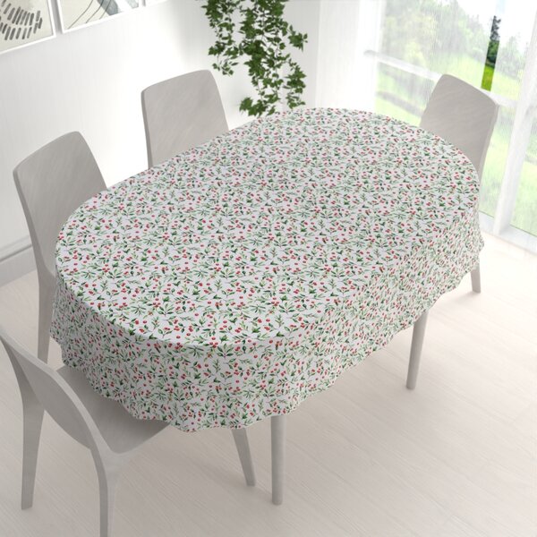 Biante Teflónový oválny obrus TF-111 Jarabiny na bielom 50x100 cm