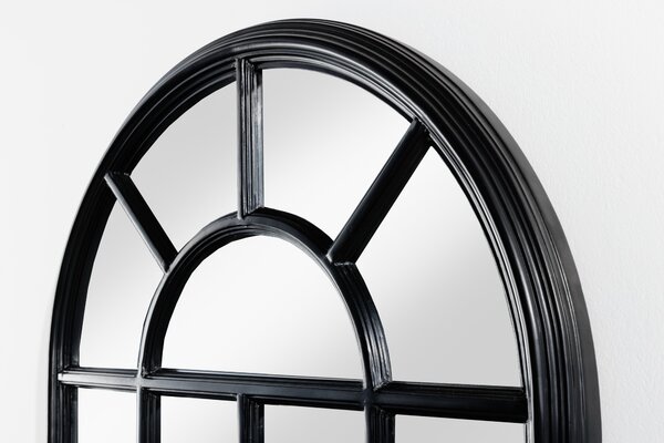 Estila Oblúkové vintage zrkadlo Castillo 140 cm čierne