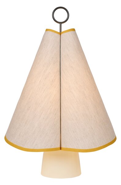 Stolové Lampa GUBI, Hornbæk, stmievateľné, Béžová, Obývacia izba, Tkanina / Textil, Dizajnový