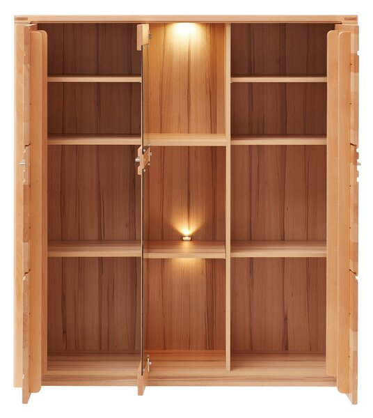 VYSOKÁ KOMODA, jadrový buk, jadrový buk, 127/137/40 cm Carryhome - Komody