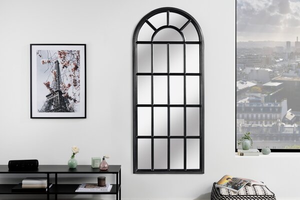 Estila Oblúkové vintage zrkadlo Castillo 140 cm čierne