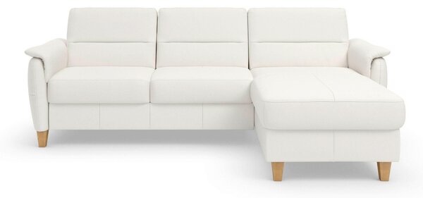 ROHOVÁ SEDAČKA, koža, biela Sit & More - Sedačky, Online Only