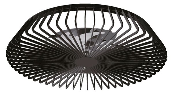Inteligentný stropný ventilátor Himalaya s LED osvetlením, čierny, tichý – Mantra Iluminación, Himalaya, stmievateľné, Čierna, Obývacia izba, Kov, Moderný
