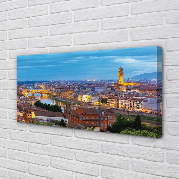 Obraz na plátne Taliansko Sunset panorama 100x50 cm