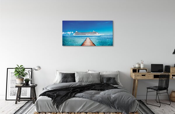 Obraz canvas Loď mora neba leto 100x50 cm