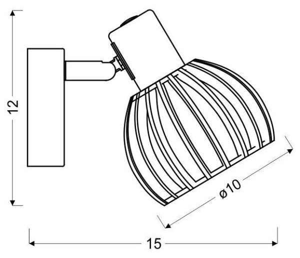 Nástenné bodové svietidlo ATARRI 1xE14/25W/230V