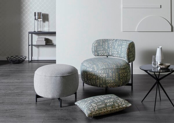 DIZAJNOVÉ KRESLO, textil, modrá, zelená Joop! - Kreslá