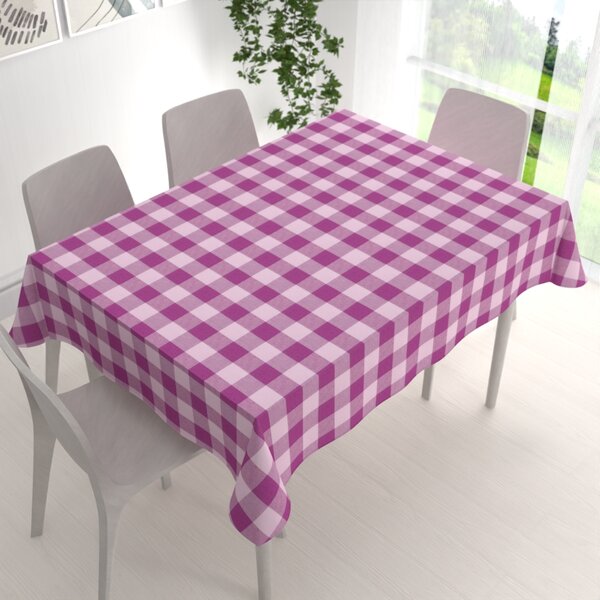 Biante Bavlnený obdĺžnikový obrus Olivia OL-021 Fialová kocka veľká 50x100 cm