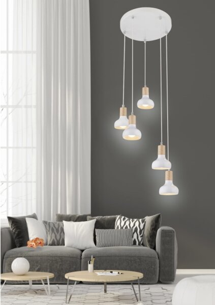 Luster na lanku PUERTO 5xE14/40W/230V