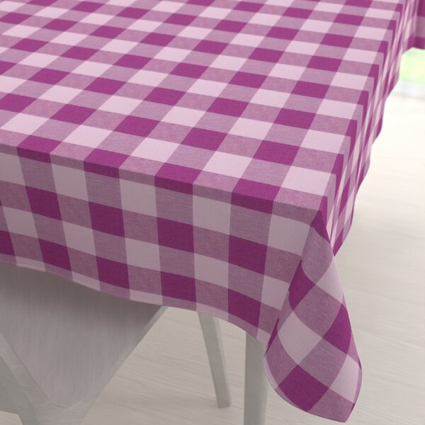 Biante Bavlnený obdĺžnikový obrus Olivia OL-021 Fialová kocka veľká 50x100 cm