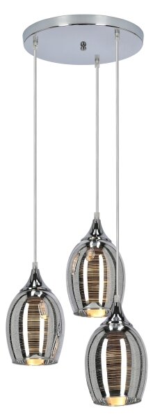 Luster na lanku MARINA 3xE27/60W/230V chróm