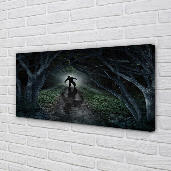 Obraz canvas strom formu temného lesa 100x50 cm