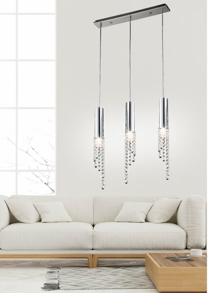 LED Luster na lanku DUERO 3xLED/3W/230V