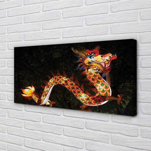 Obraz canvas Japonský drak osvetlené 100x50 cm