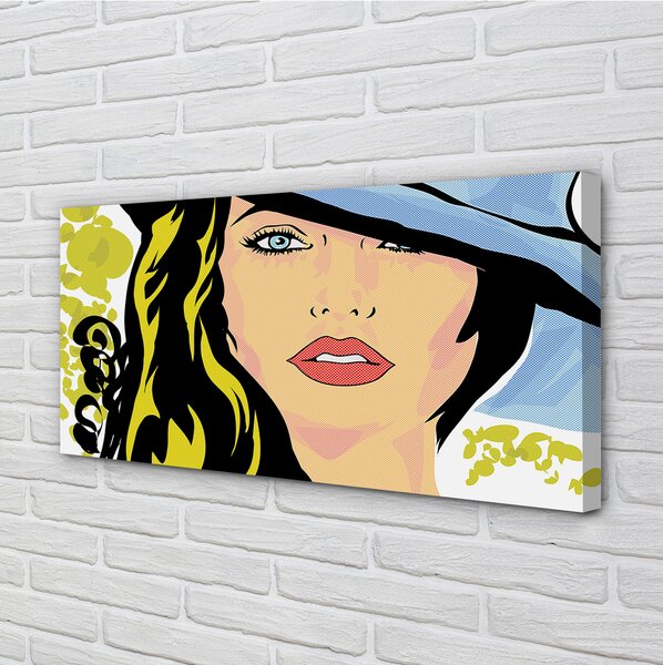 Obraz canvas žena klobúk 100x50 cm