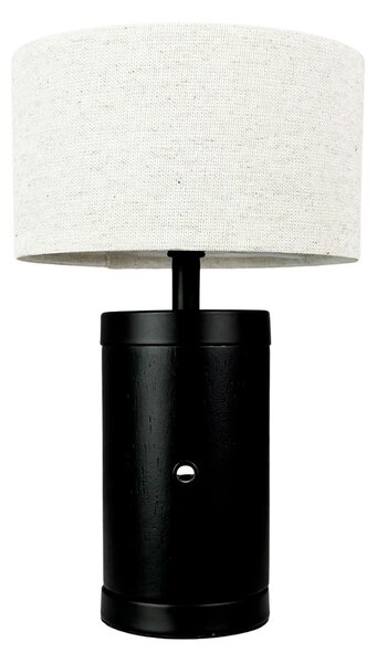 Stolové Lampa Dyberg Larsen, Mellow, stmievateľné, Čierna, Obývacia izba, Drevo, Škandinávsky