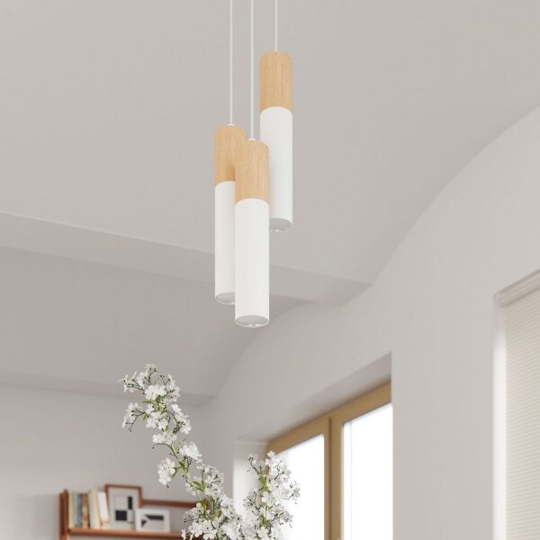 Sollux SL.0629 - Luster na lanku PABLO 2xGU10/40W/230V biela