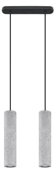 Sollux SL.0654 - Luster na lanku LUVO 2xGU10/40W/230V betón/čierna