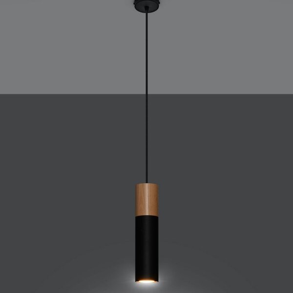Sollux SL.0632 - Luster na lanku PABLO 1xGU10/40W/230V čierna