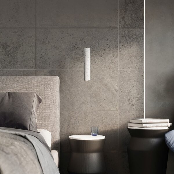 Sollux SL.0654 - Luster na lanku LUVO 2xGU10/40W/230V betón/čierna