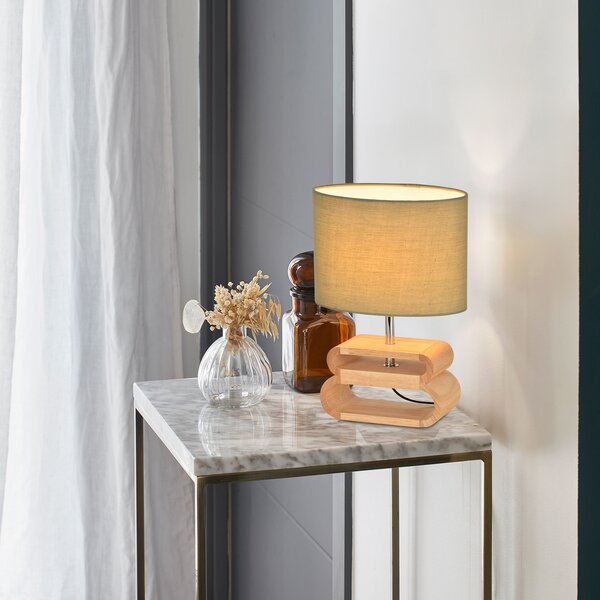 Stolové Lampa COREP, Oslo, Zelená, Obývacia izba, Tkanina / Textil, Škandinávsky