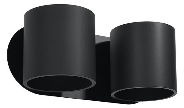 Sollux SL.0660 - Nástenné bodové svietidlo ORBIS 2xG9/40W/230V čierna