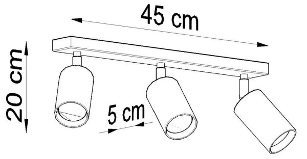 Sollux SL.0703 - Bodové svietidlo BERGE 3xGU10/40W/230V